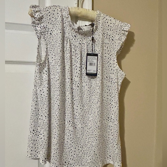 Adrianna Papell Tops - Adrianna Papell Black and White Speckled Blouse